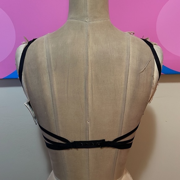 Charmfit's Black Lace Push Up Pads Bra 32B 1956 - Picture 7 of 15